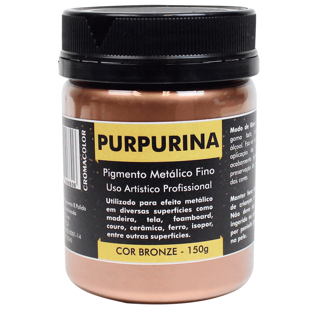 Purpurina em Pó Bronze 150g Cromacolor